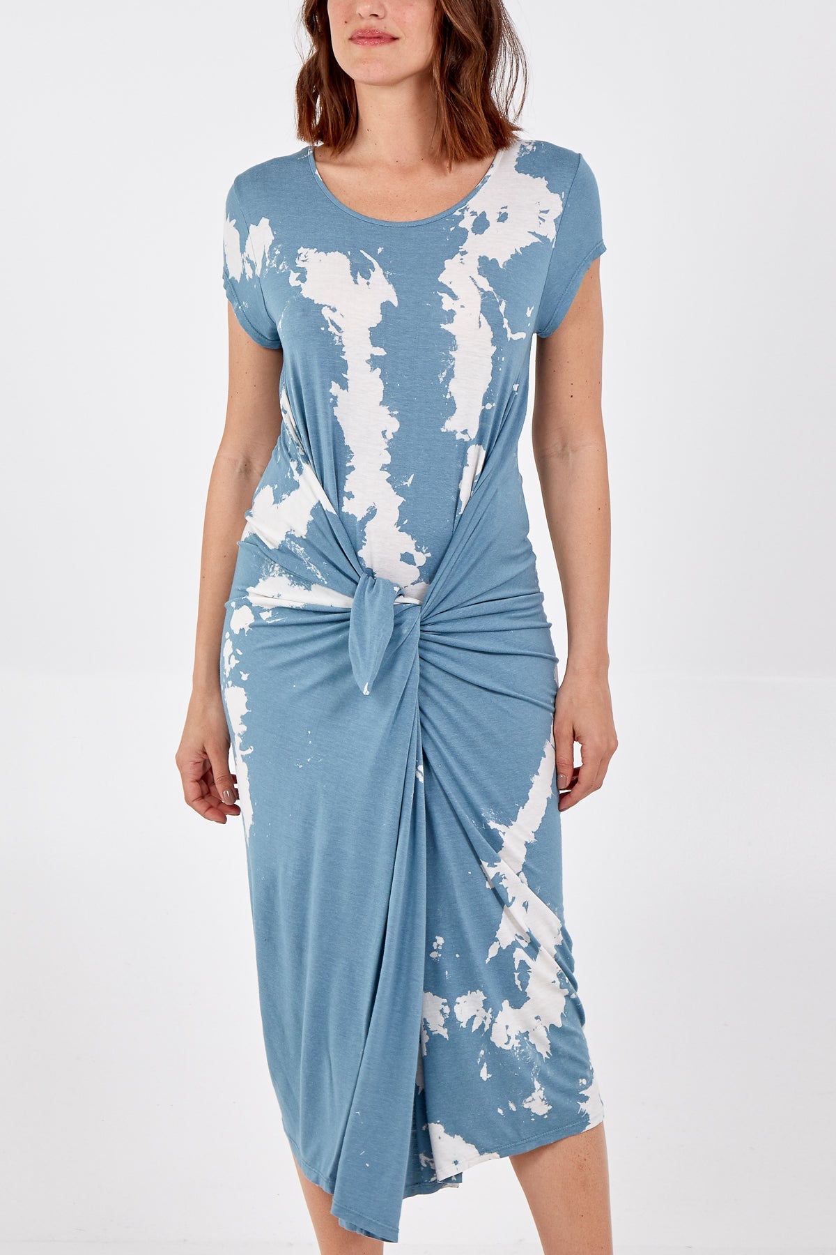 Cap Sleeve Tie Dye Parachute Dress DMF2 WearAll