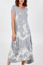 Cap Sleeve Tie Dye Parachute Dress DMF2 WearAll