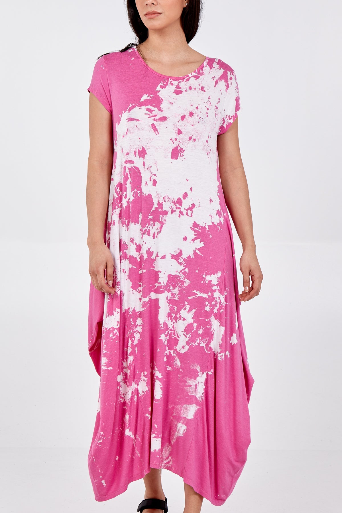 Cap Sleeve Tie Dye Parachute Dress DMF2 WearAll