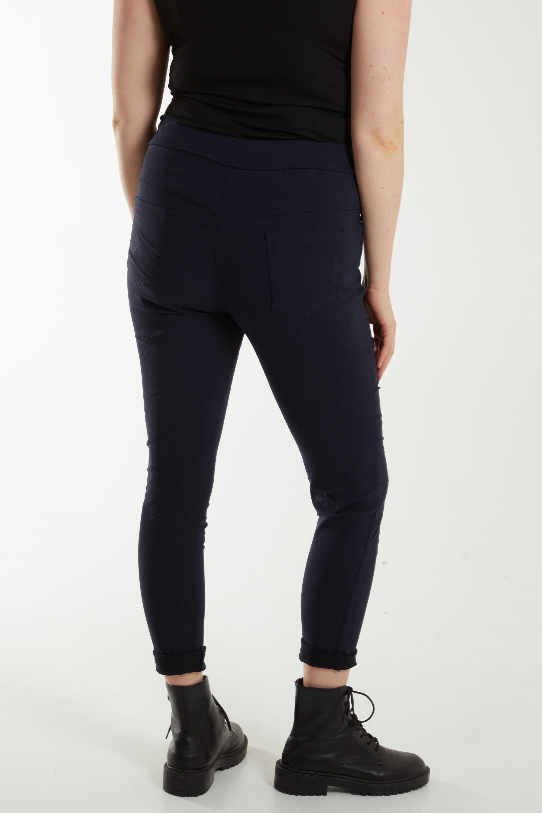 Magic Drawstring Pockets Crushed Trouser Trousers WearAll