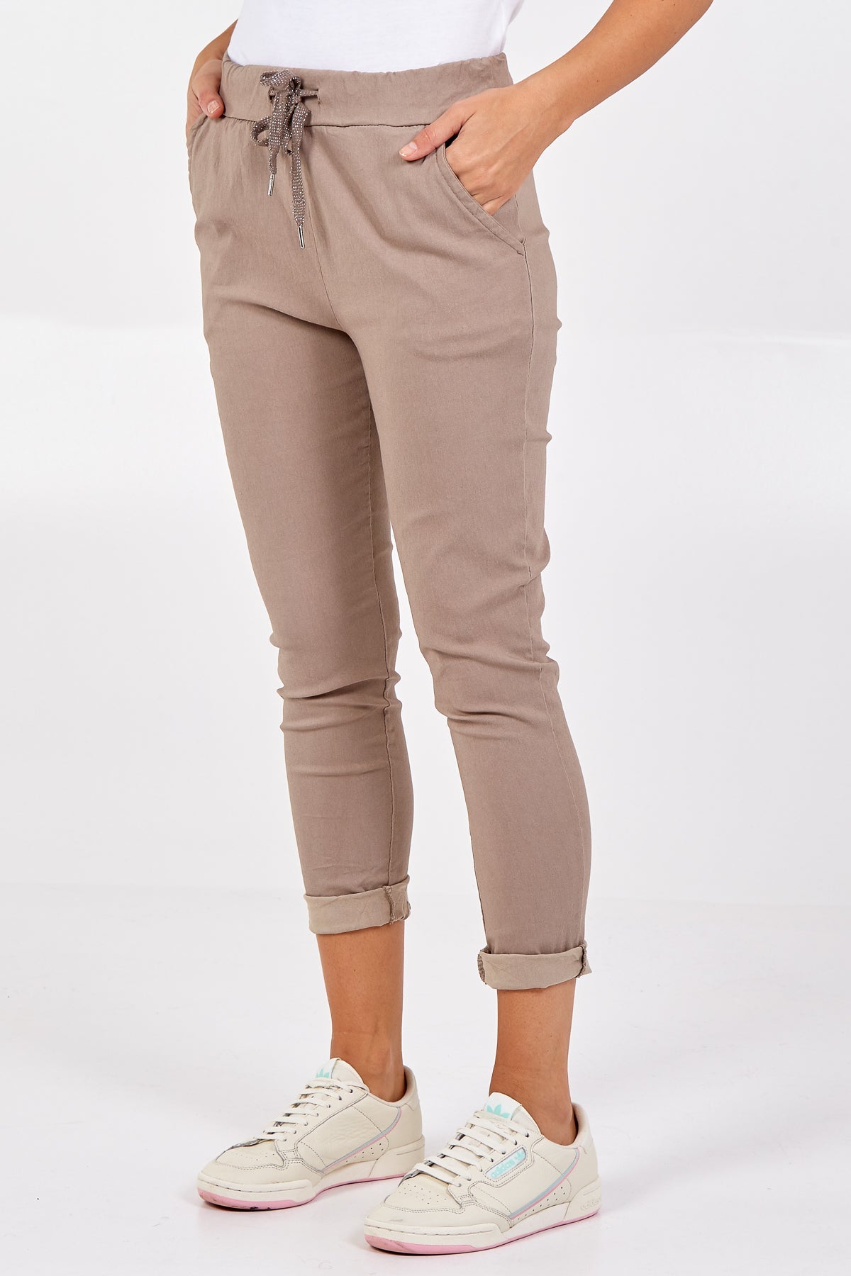 Magic Plain Super Stretch Crushed Trousers TRS1 WearAll Mocha One Size