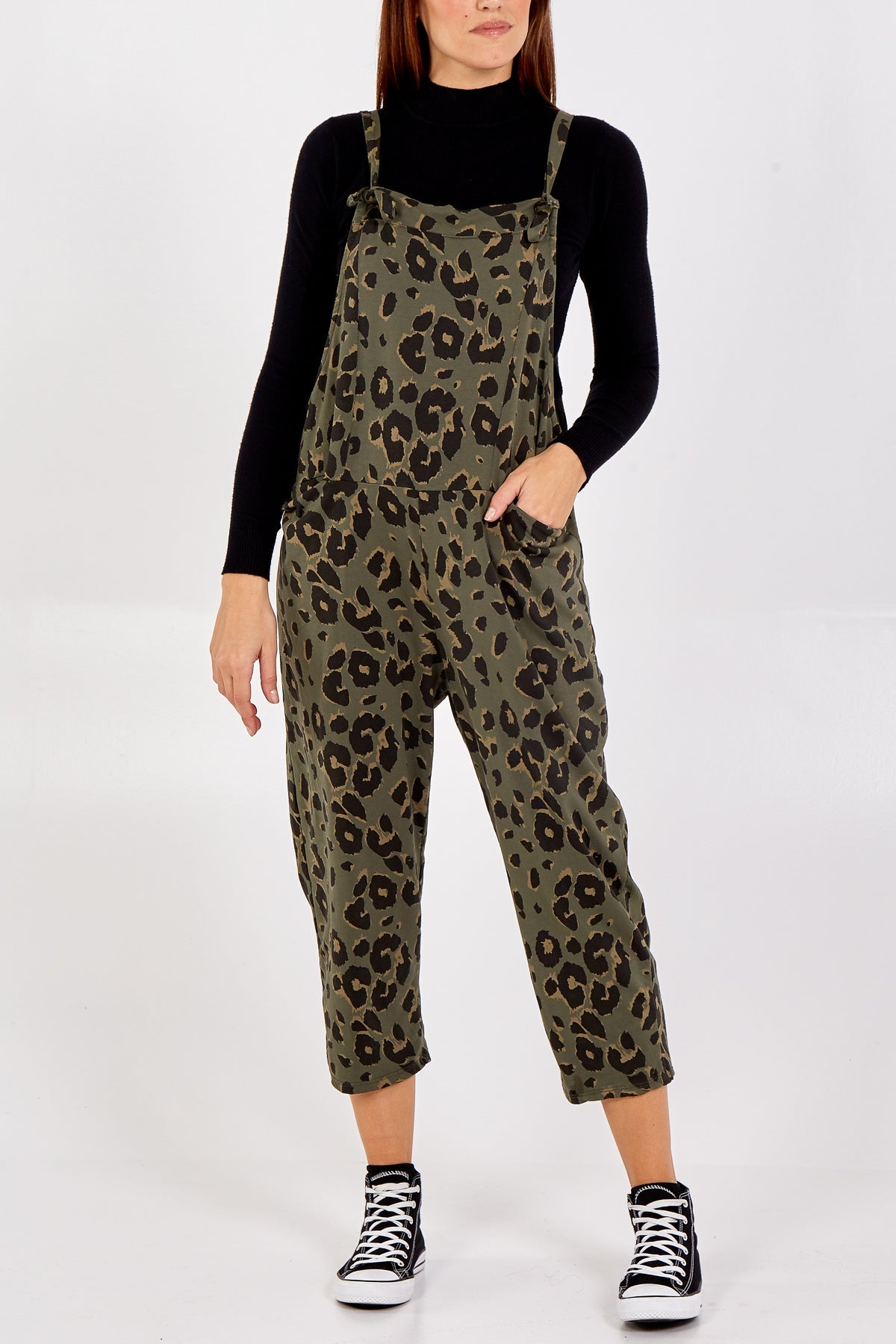 Leopard Print Dungarees Jump/Play WearAll