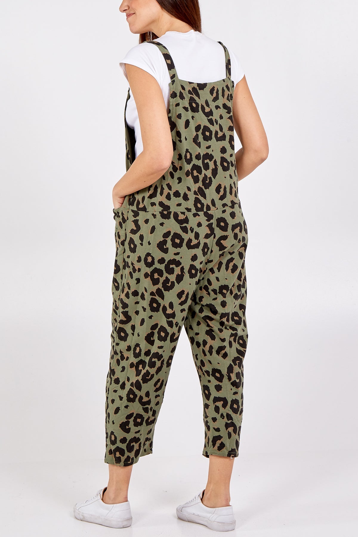 Leopard Print Dungarees Jump/Play WearAll