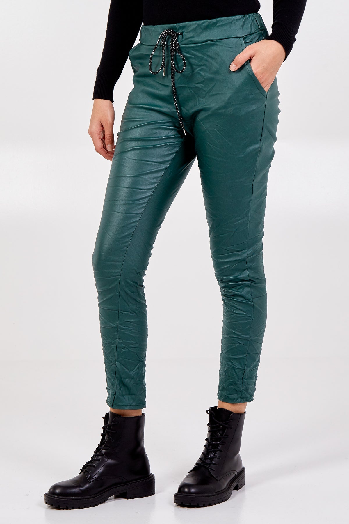 Magic Stretch PU Coated Crushed Trousers TRS1 WearAll