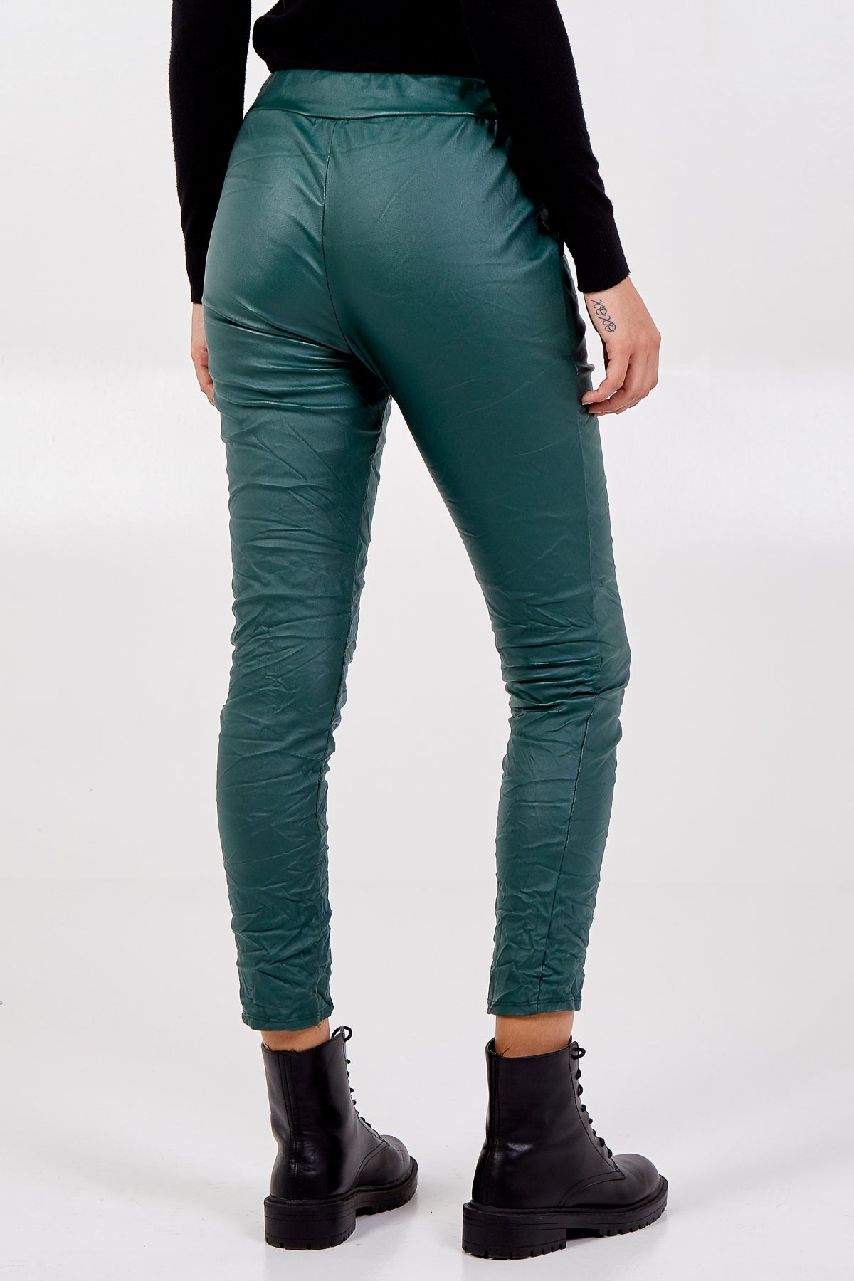 Magic Stretch PU Coated Crushed Trousers TRS1 WearAll