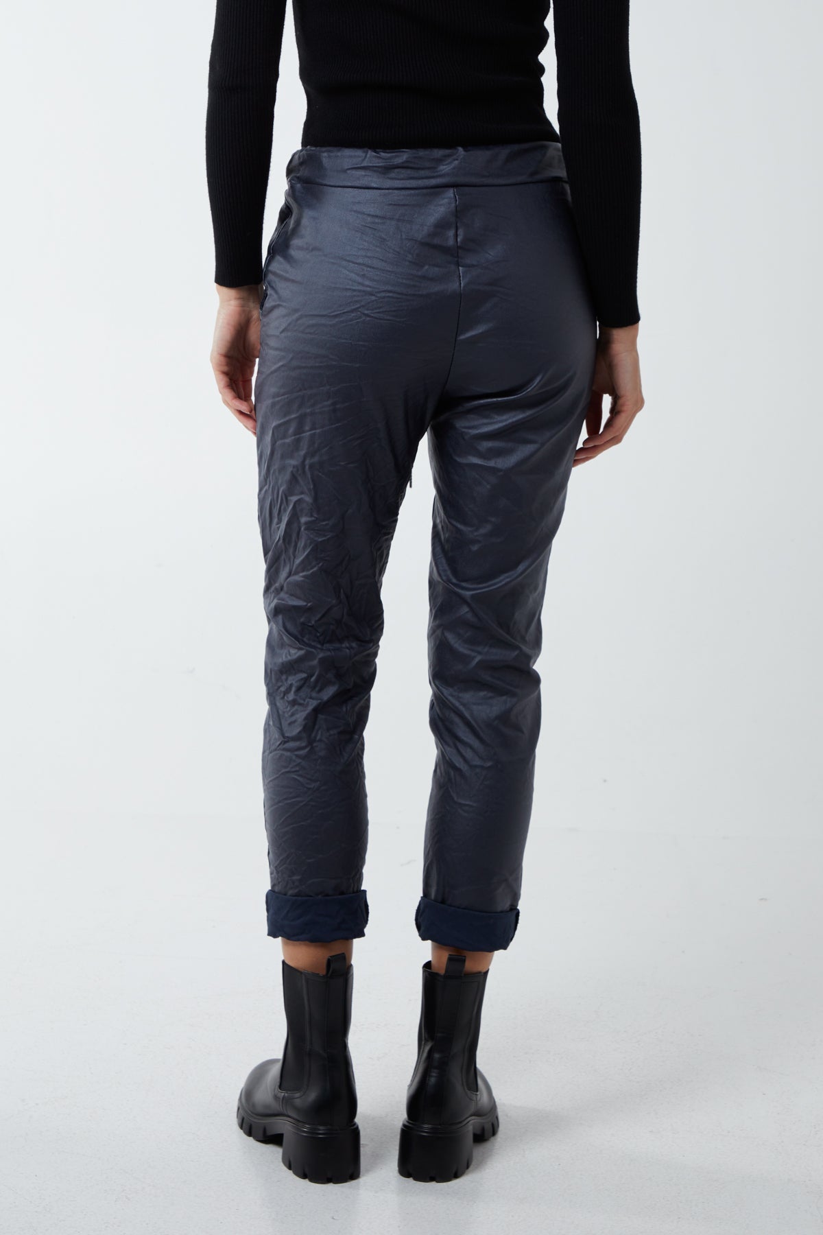Magic Stretch PU Coated Crushed Trousers TRS1 WearAll