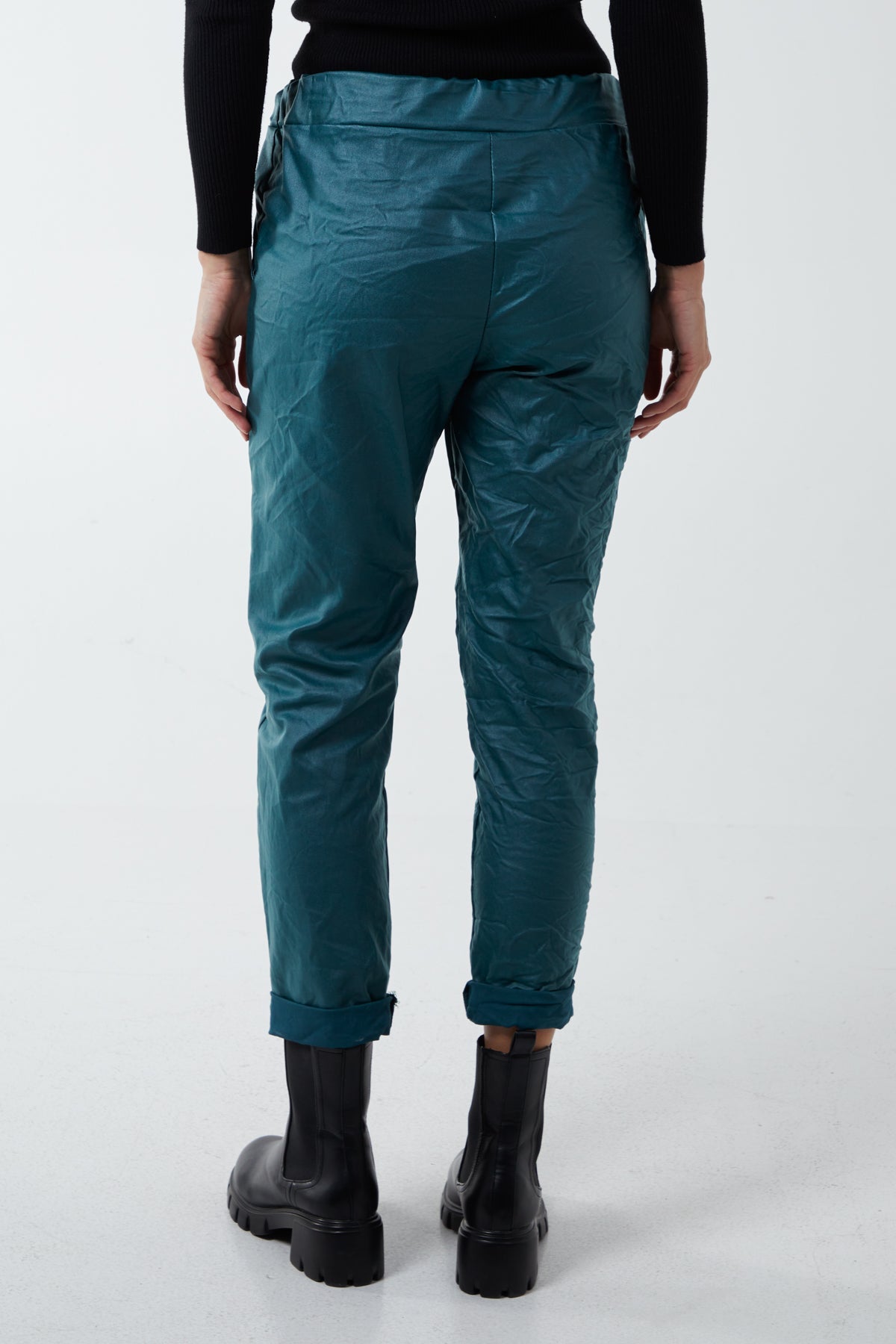 Magic Stretch PU Coated Crushed Trousers TRS1 WearAll