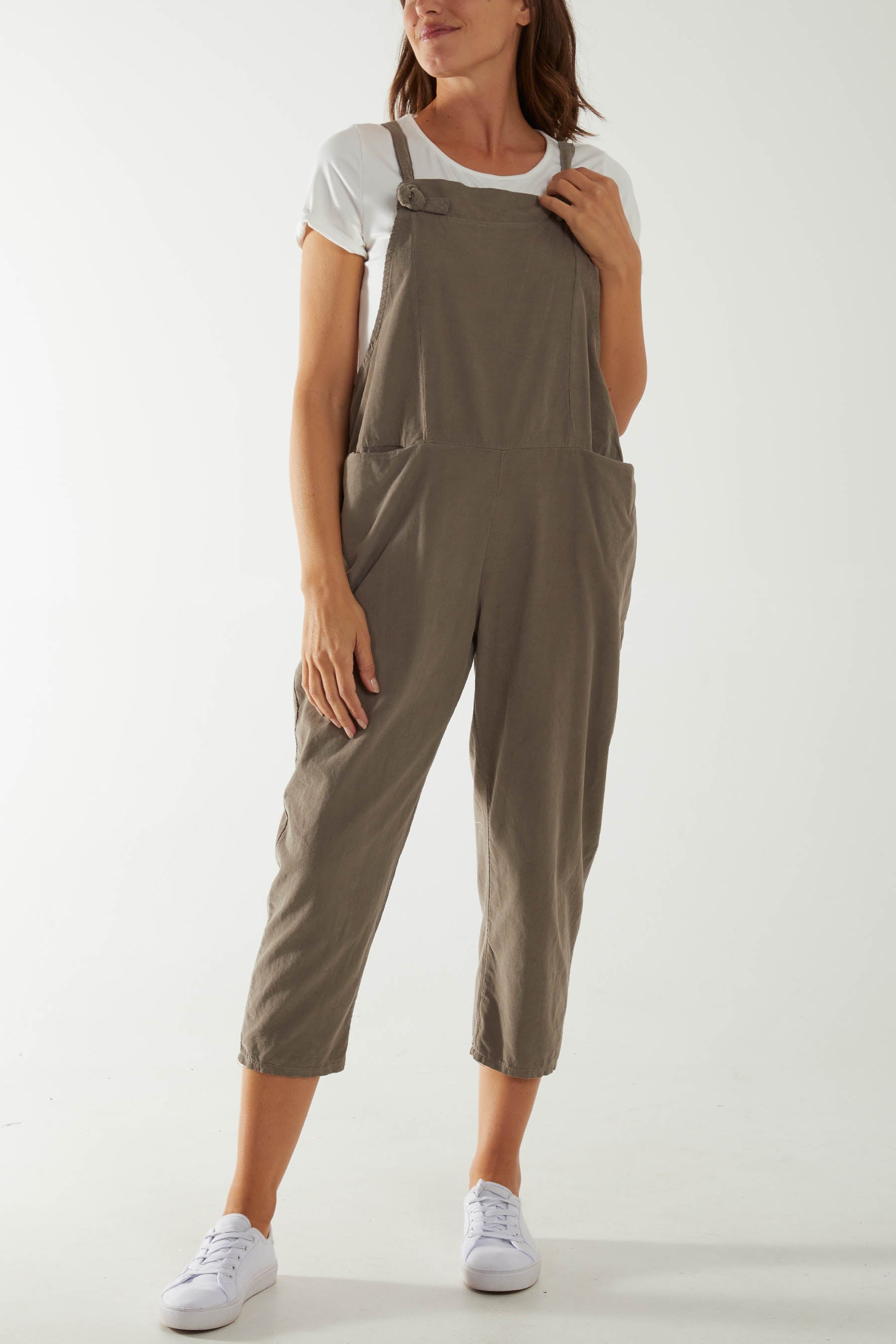 Baby Corduroy Two Pocket Dungaree SMF3 WearAll Mocha One Size