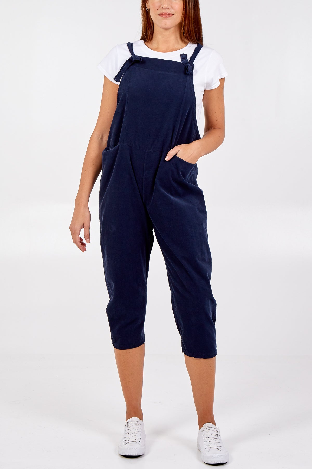 Baby Corduroy Two Pocket Dungaree SMF3 WearAll Navy One Size