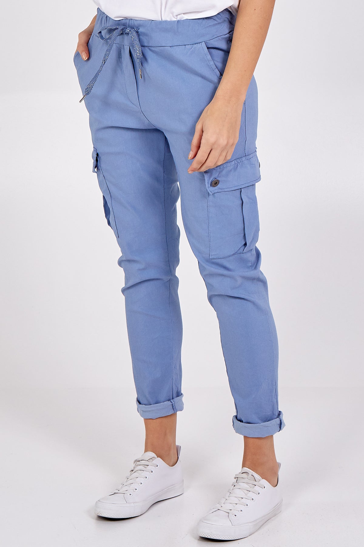 Magic Super Stretch Cargo Trousers TRS1 WearAll Denim One Size