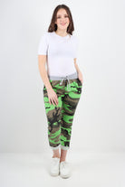 Italian Camouflage Print Trousers Sweatpants WearAll Green 8