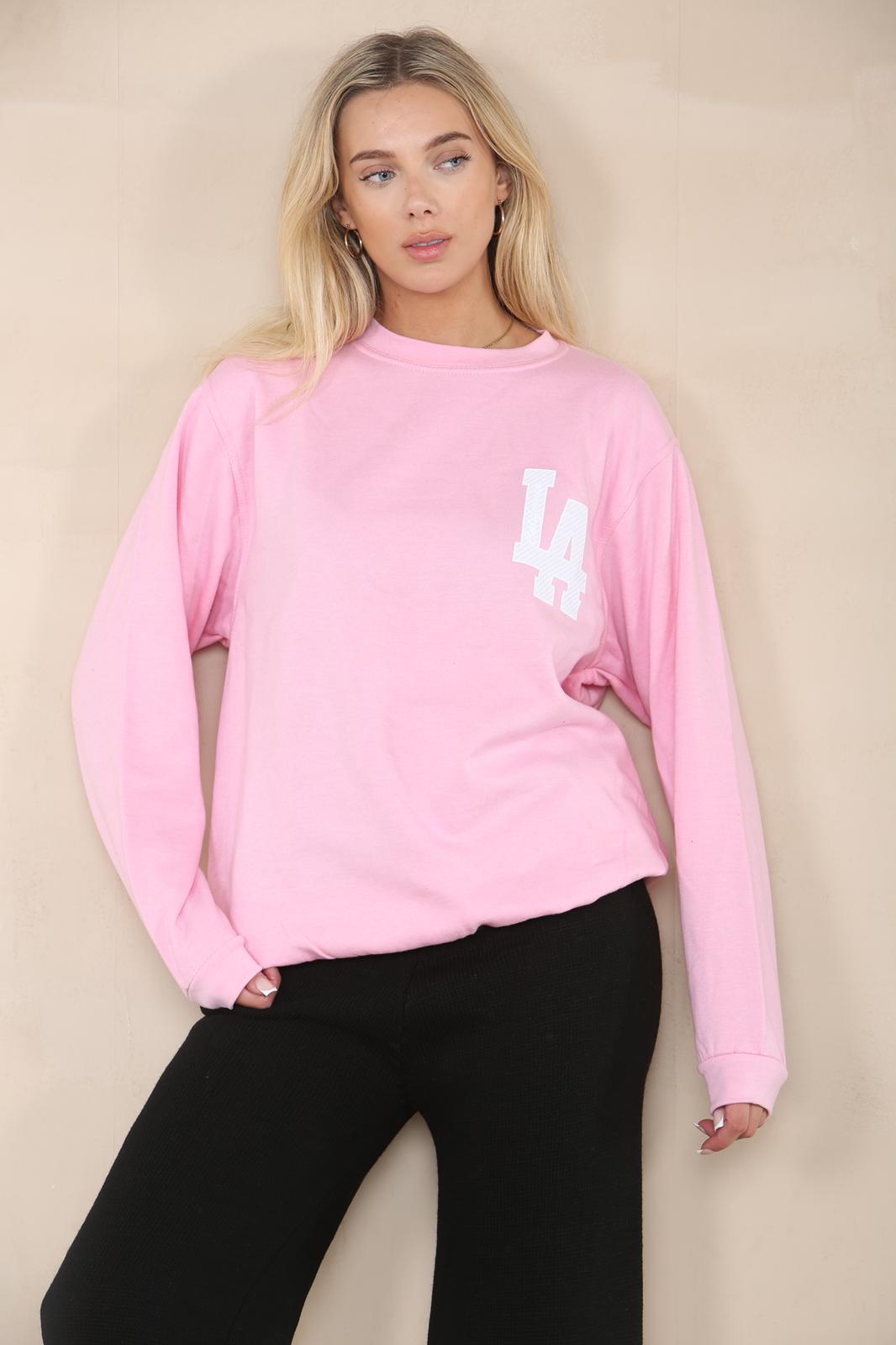 LA California Sweatshirt Sweatshirt WearAll Pink 8-16