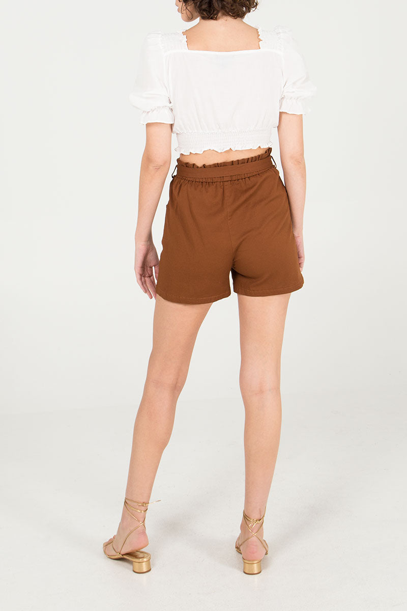 Stretch Paper Bag Shorts Shorts WearAll