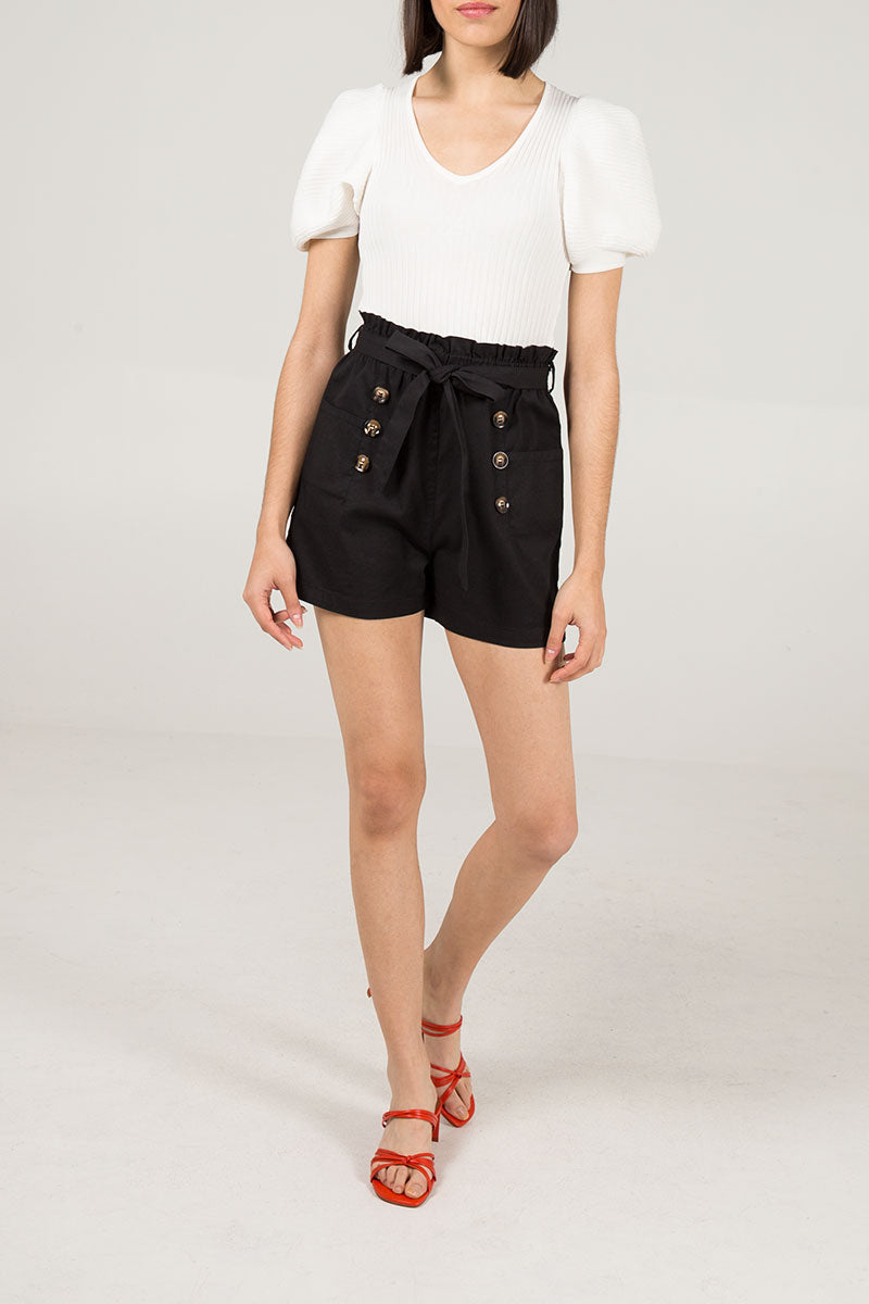 Stretch Paper Bag Shorts Shorts WearAll