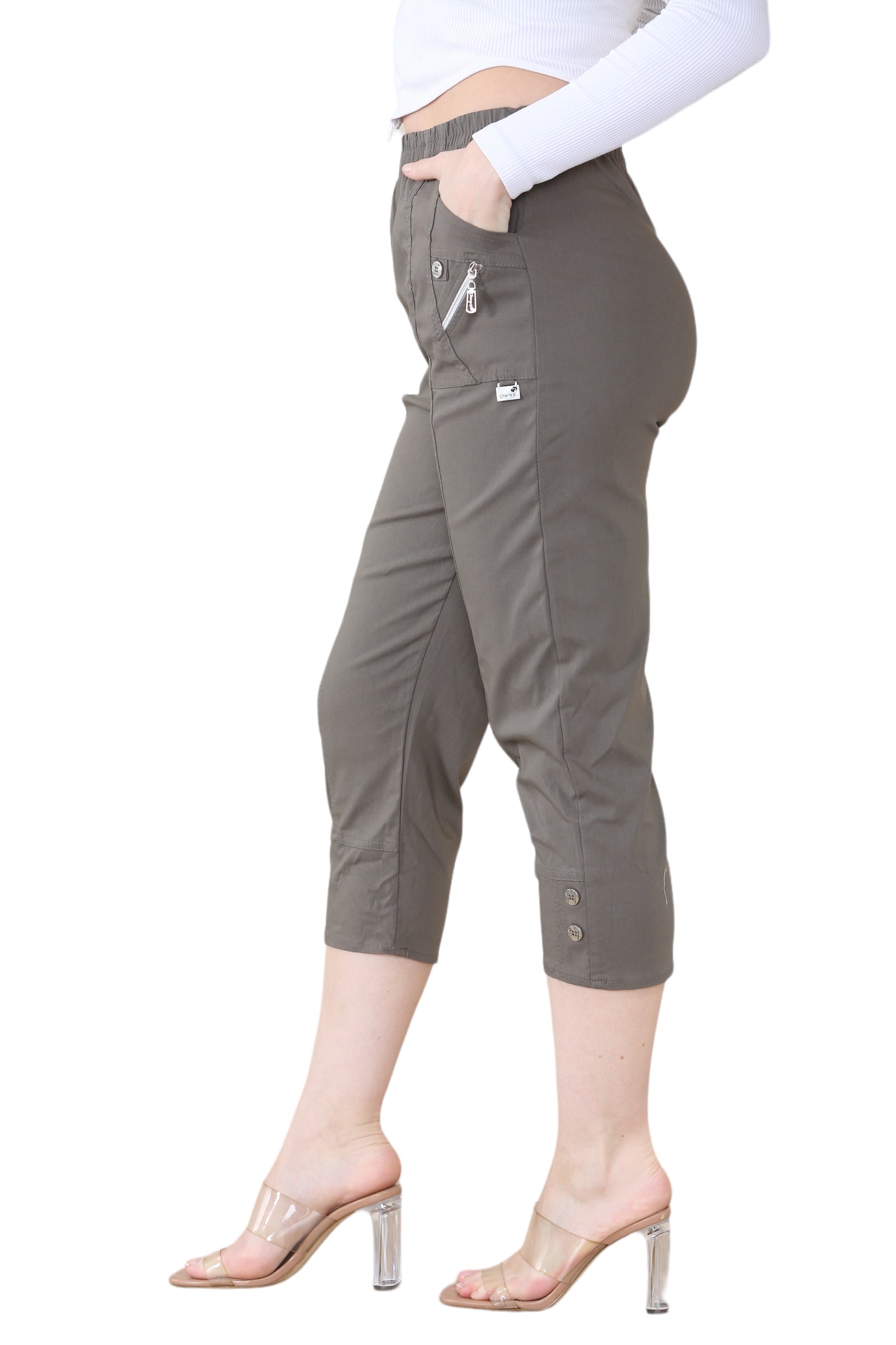 Cherry Berry Capri Trousers Trouser WearAll Mocha 10