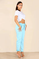 Plus Size Italian Glitter Drawstring Waistband Magic Pants Trouser WearAll