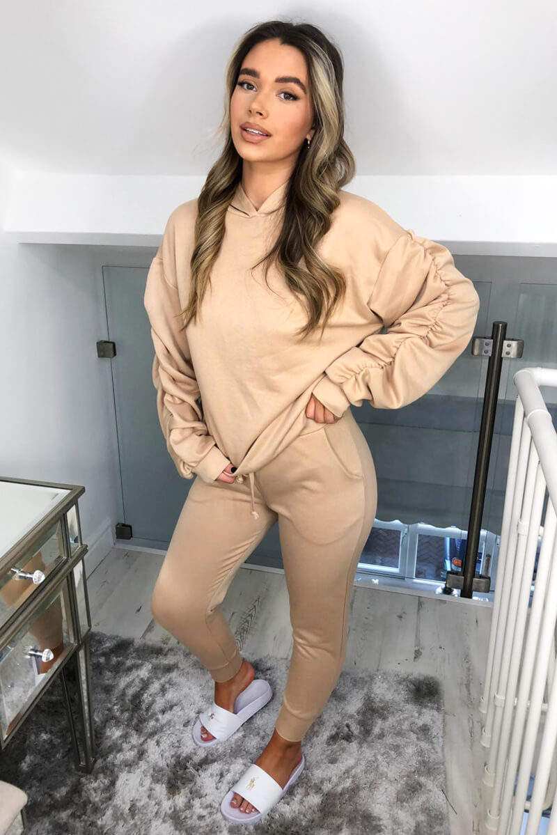 Ruched Sleeve Lounge Set Loungewear WearAll