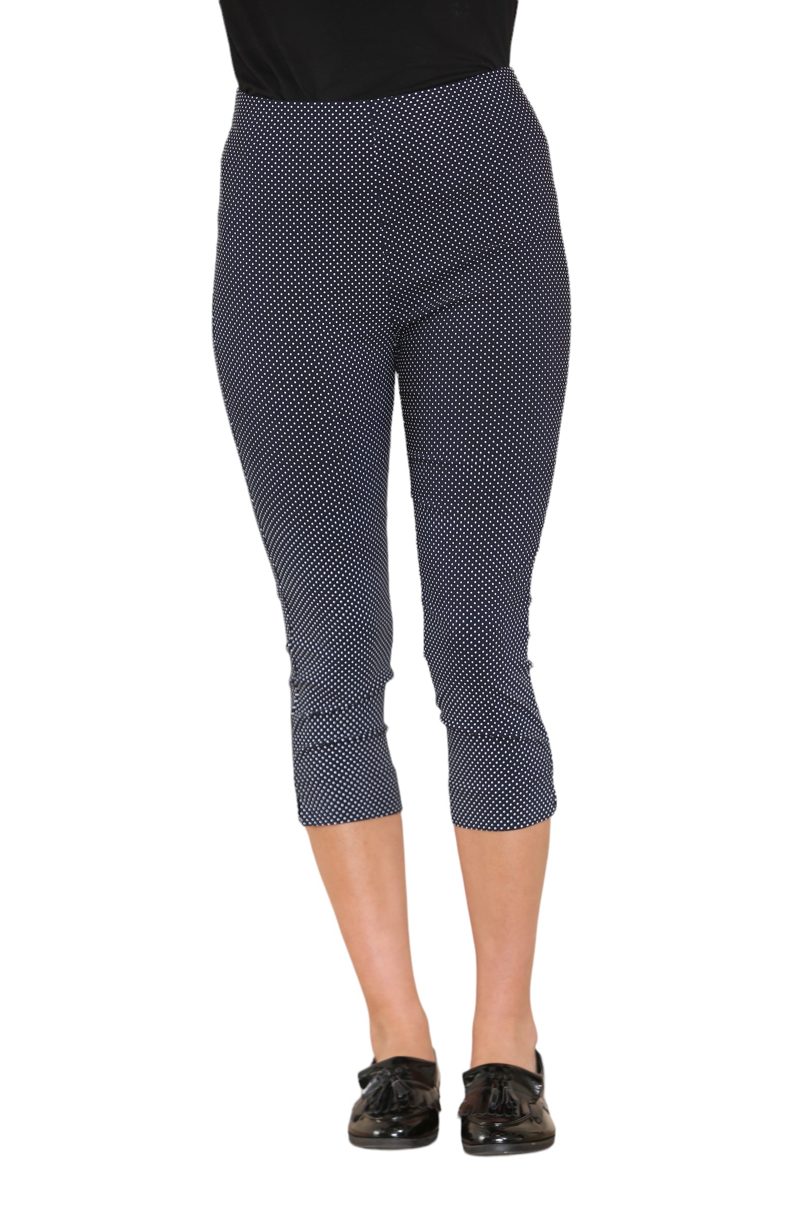 Three Quarter Bengaline Polka Dot Trouser Trousers WearAll Polka Dot 10