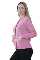 Women's Knitted Winter Cardigan Long Sleeve Warmth with Crew Neck & Ribbed Knit Cardigan WearAll