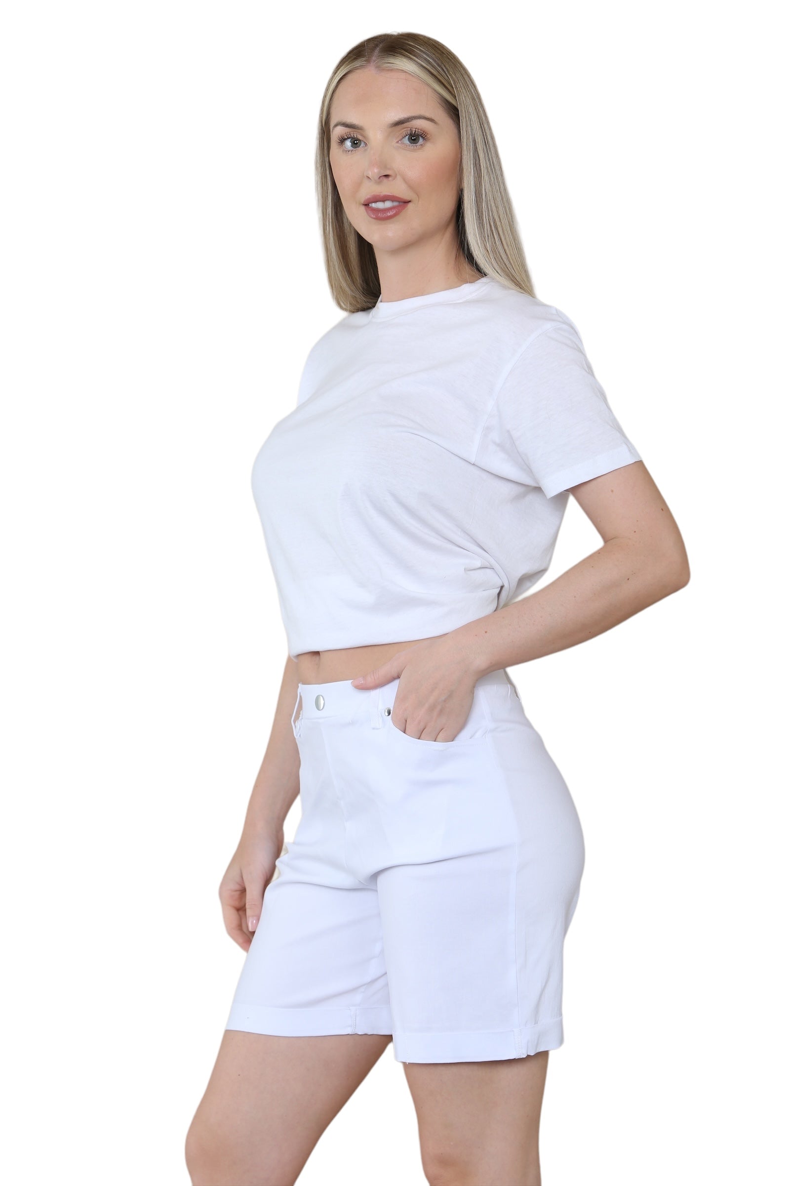 Women Button Shorts WearAll