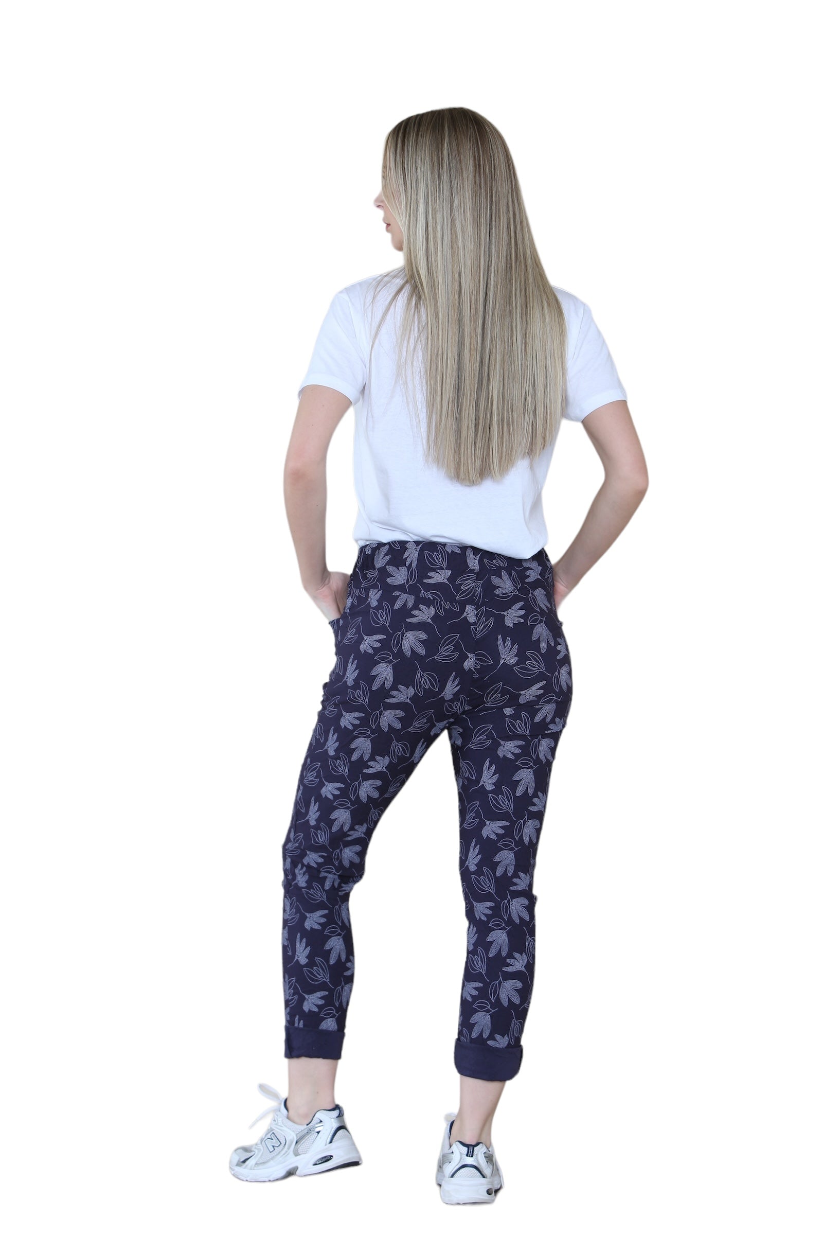 Printed Magic Trousers 2 Side Pockets and Drawstring Stretchy Soft Casual Jogger Pants Trousers WearAll