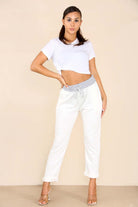 Italian Plain Drawstring Cotton Joggers Trouser WearAll
