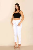 Plus Size Italian Glitter Drawstring Waistband Magic Pants Trouser WearAll