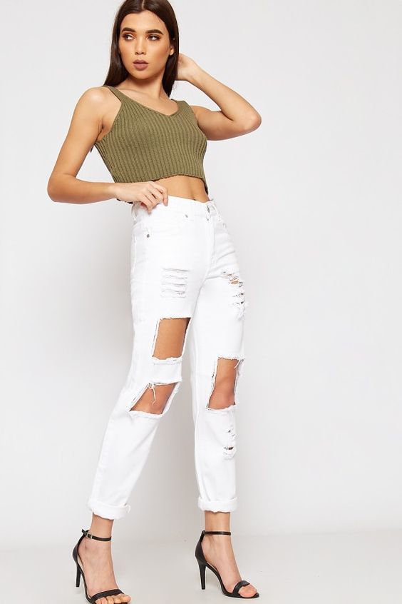 Knitted Bra Vest Top Vests WearAll