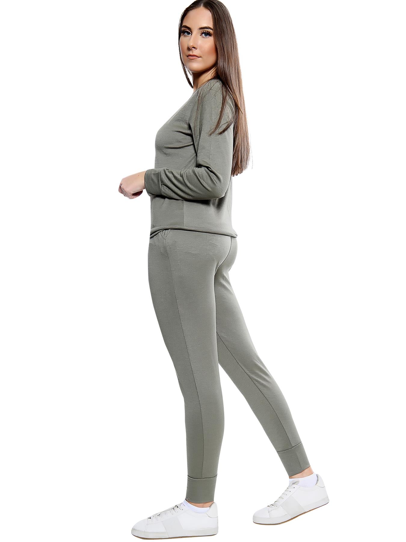 Long Sleeved Plain Lounge Wear Two Piece Loungewear WearAll