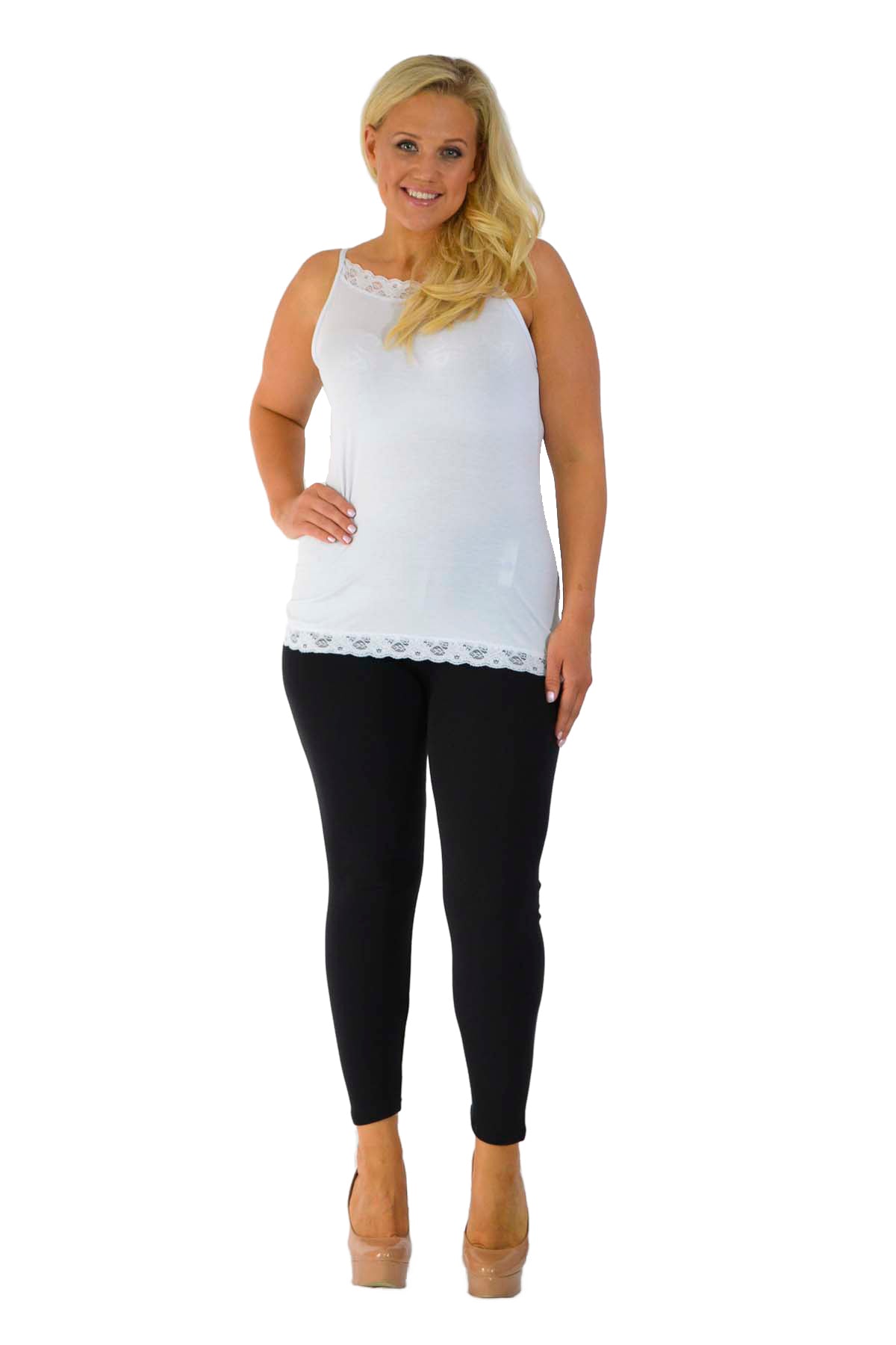 Plus Size Plain Long Leggings Leggings WearAll