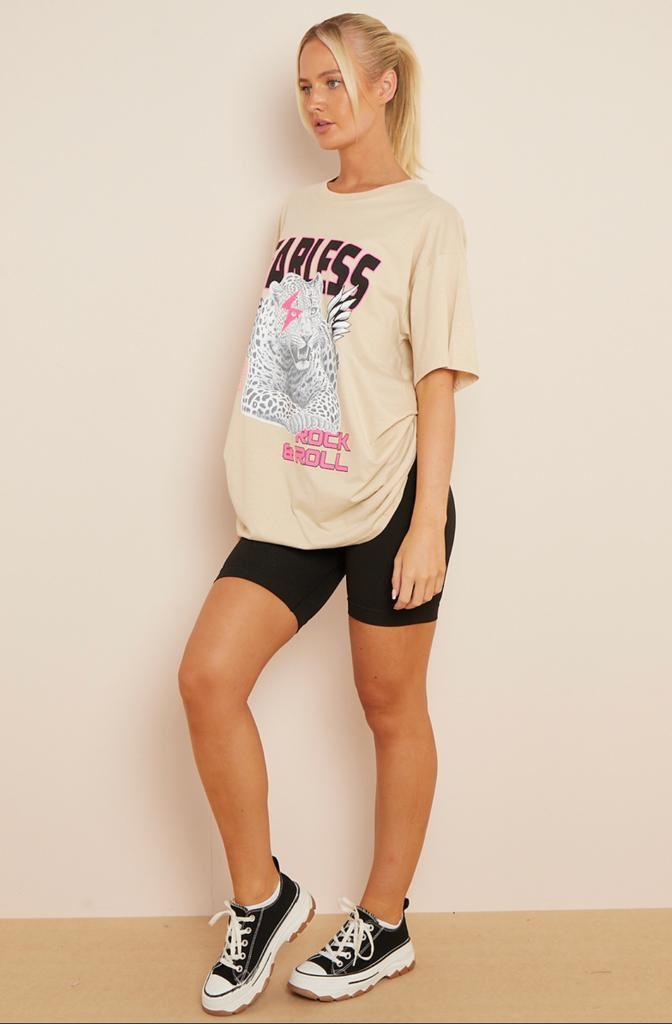 Fearless Print T-Shirt Top WearAll