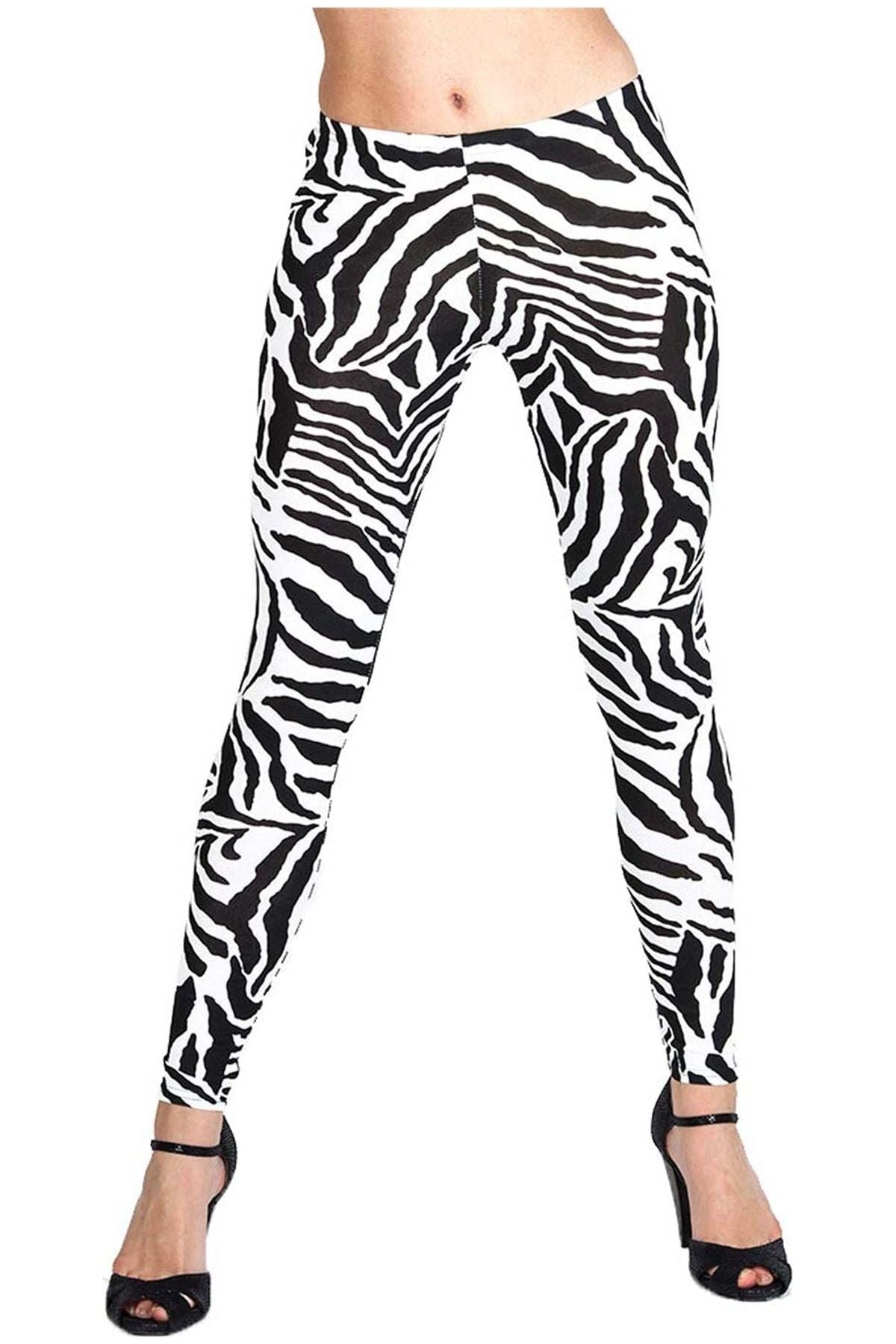 Zebra Print Leggings Leggings WearAll Zebra Print 8-10