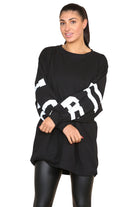 Buffalo Slogan Print Oversized Jumper Dress Dress WearAll