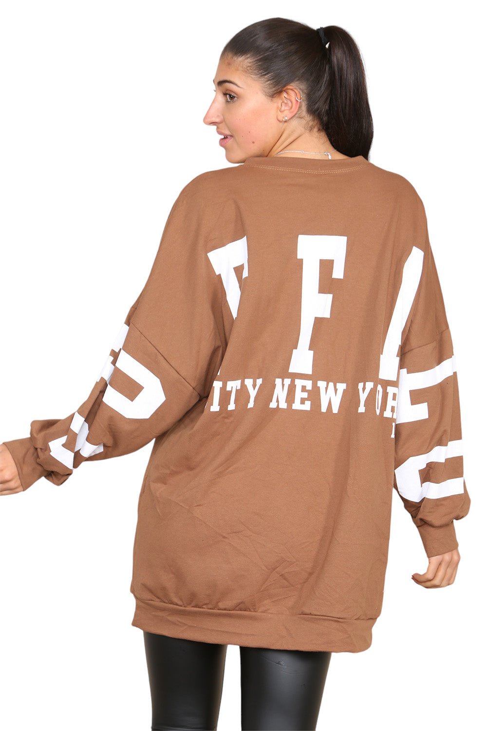 Buffalo Slogan Print Oversized Jumper Dress Dress WearAll