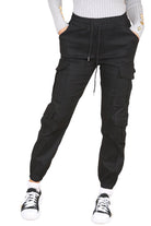 Cargo Pockets Pants Women High Waist Cropped Slim Fit Trouser Trouser WearAll