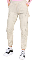 Cargo Pockets Pants Women High Waist Cropped Slim Fit Trouser Trouser WearAll