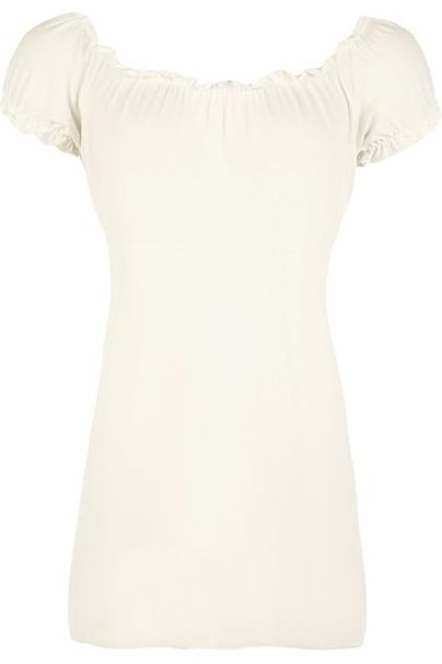 Gypsy Boho Stretch Top Tops WearAll Cream 14
