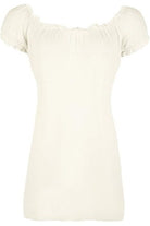 Gypsy Boho Stretch Top Tops WearAll Cream 14