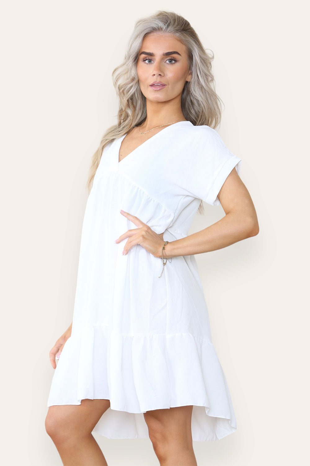Fancy Style Tiered Smock Dress Dress WearAll