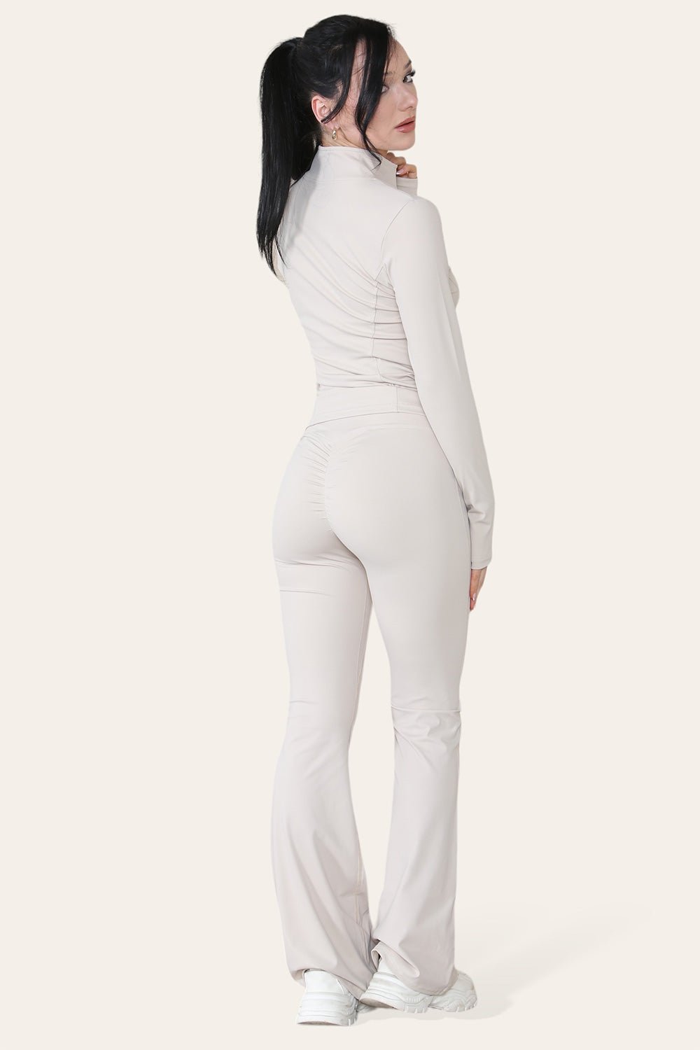 Fitted Active Yoga Lightweight Top Zip Up Workout Jacket Jackets & Coats WearAll