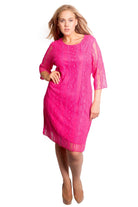Floral Lace Lined 3/4 Sleeve Dress Tops WearAll