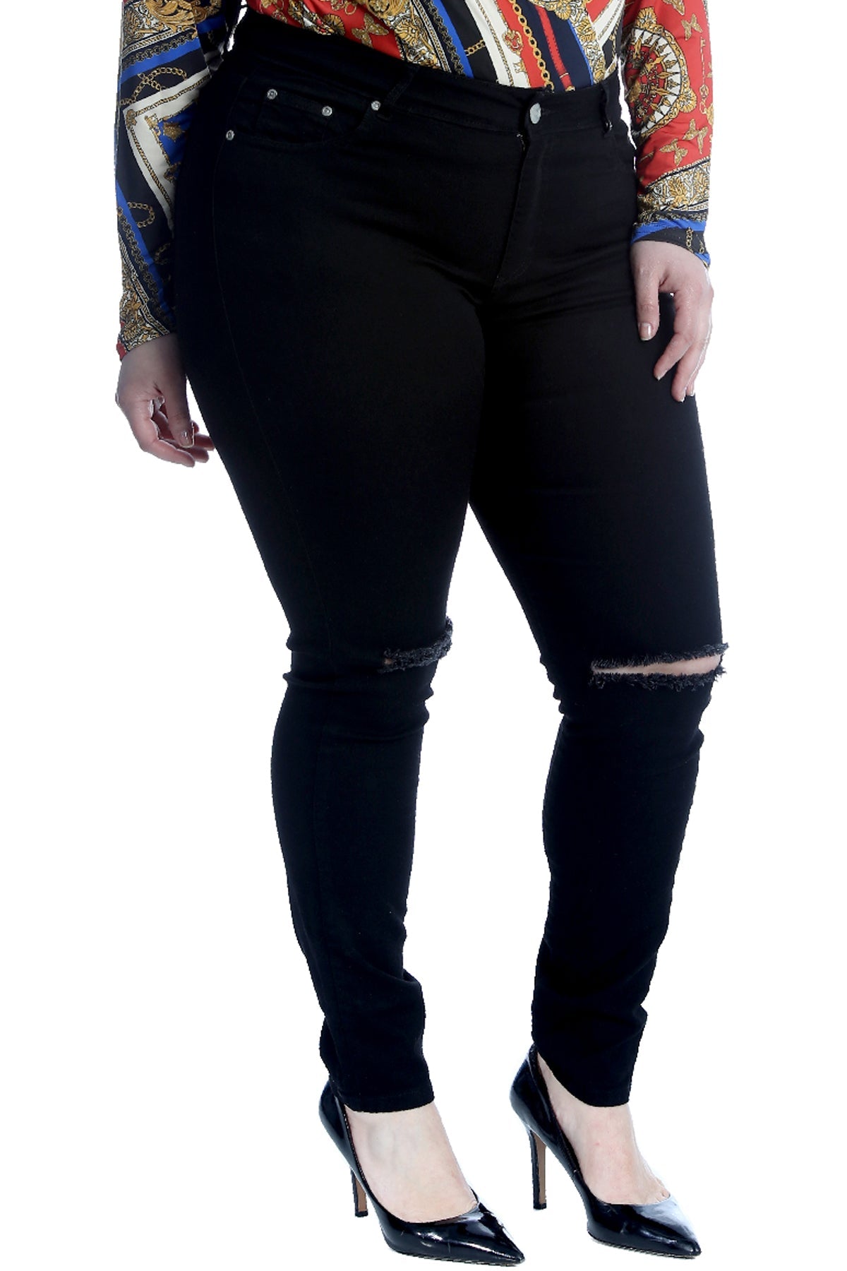 Straight Leg Ripped Jeans Jeans WearAll