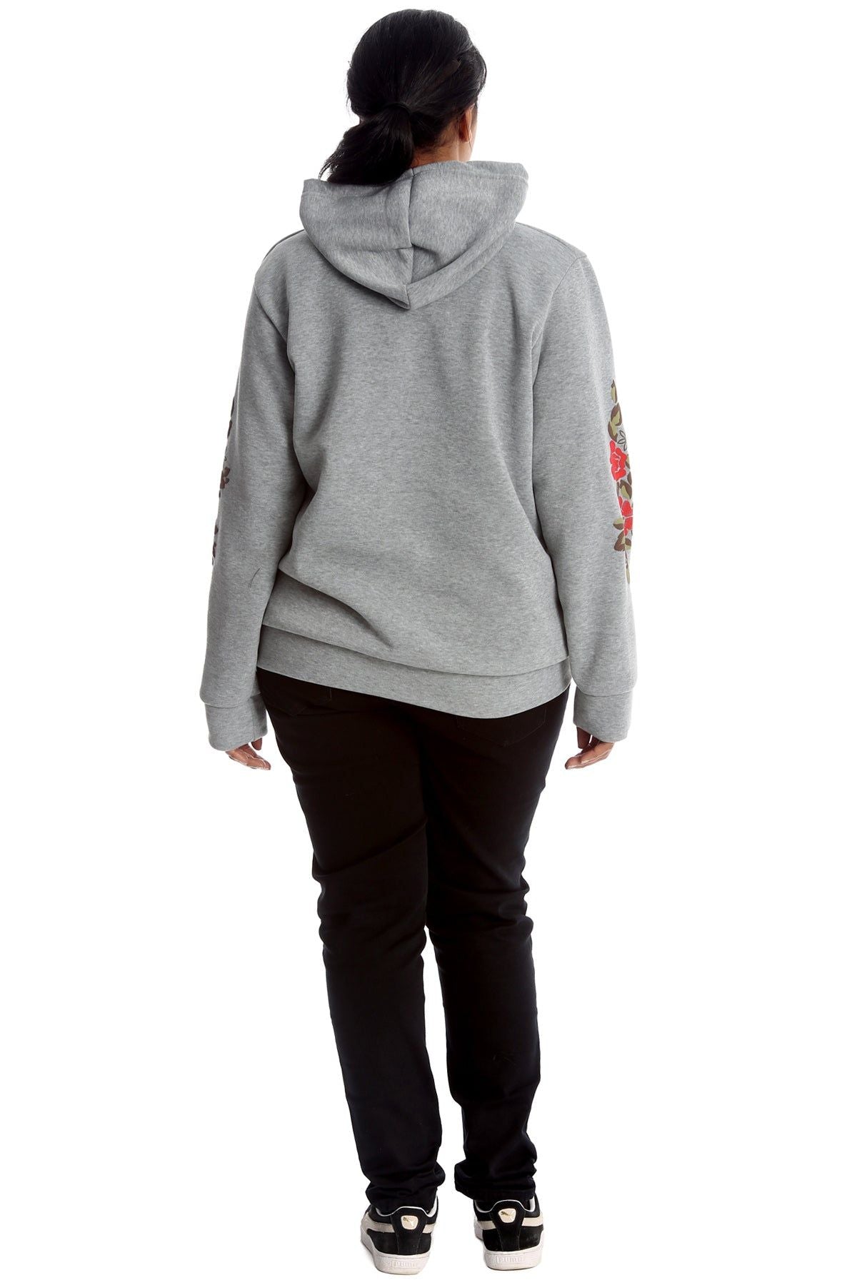 Embroidered Pouch Pocket Sweatshirt Tops WearAll