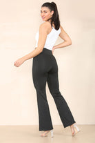 High Waisted Wide Leg Flared Palazzo Trousers Trouser WearAll