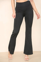 High Waisted Wide Leg Flared Palazzo Trousers Trouser WearAll