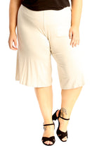 Plus Size Plain Viscose Culottes Shorts WearAll