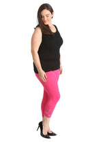 3/4 Butterfly Sequin Leggings Leggings WearAll Cerise 12-14