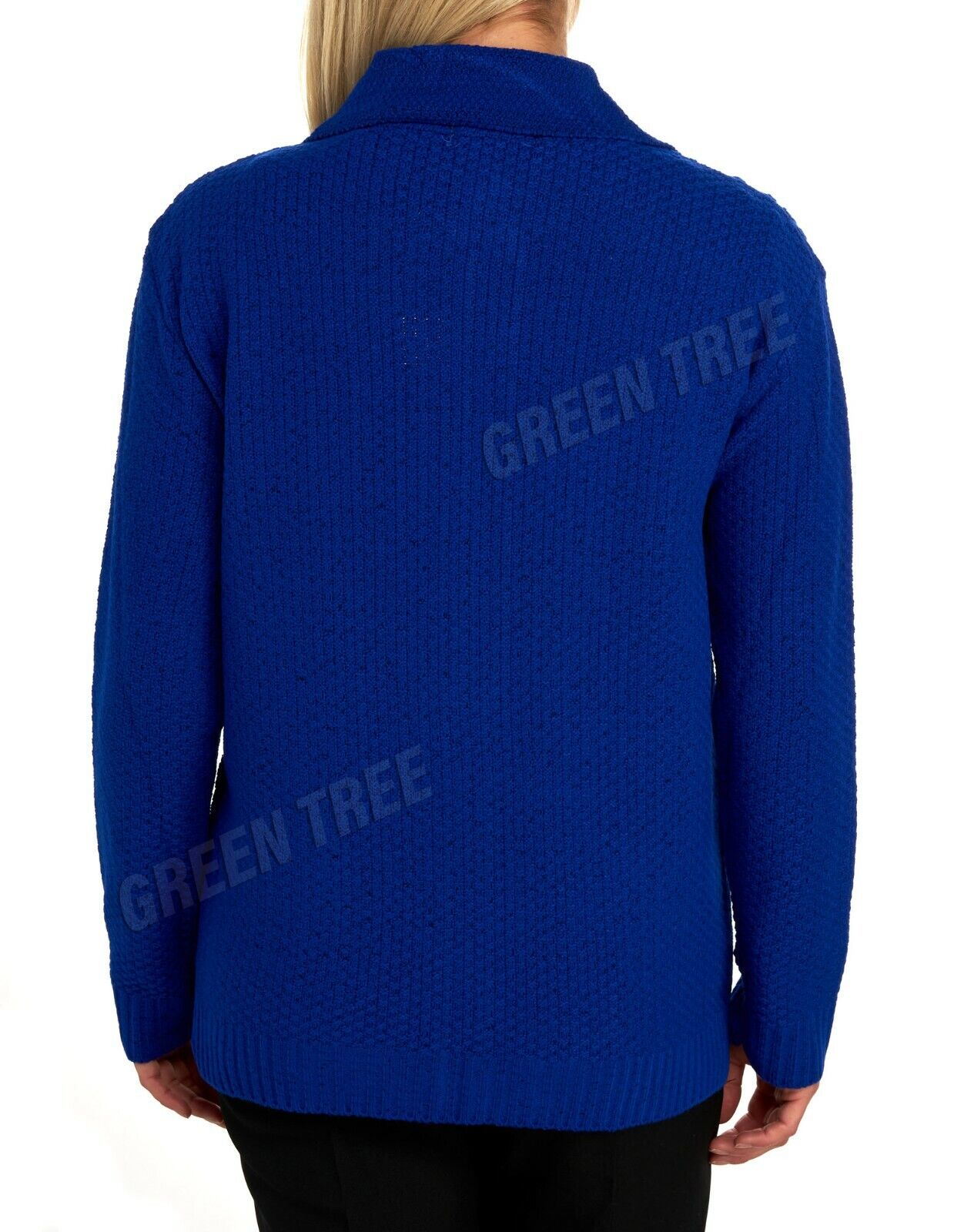 Knit Collar Long Sleeve Zip Cardigan Tops WearAll