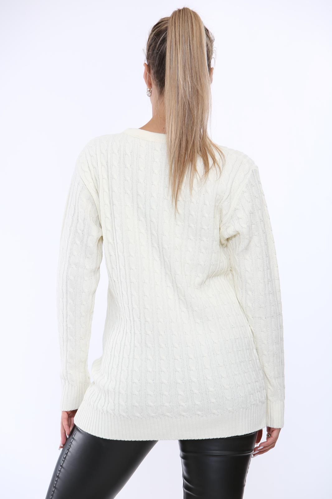 Cable Knit Top Jumper Sweater Jumper WearAll