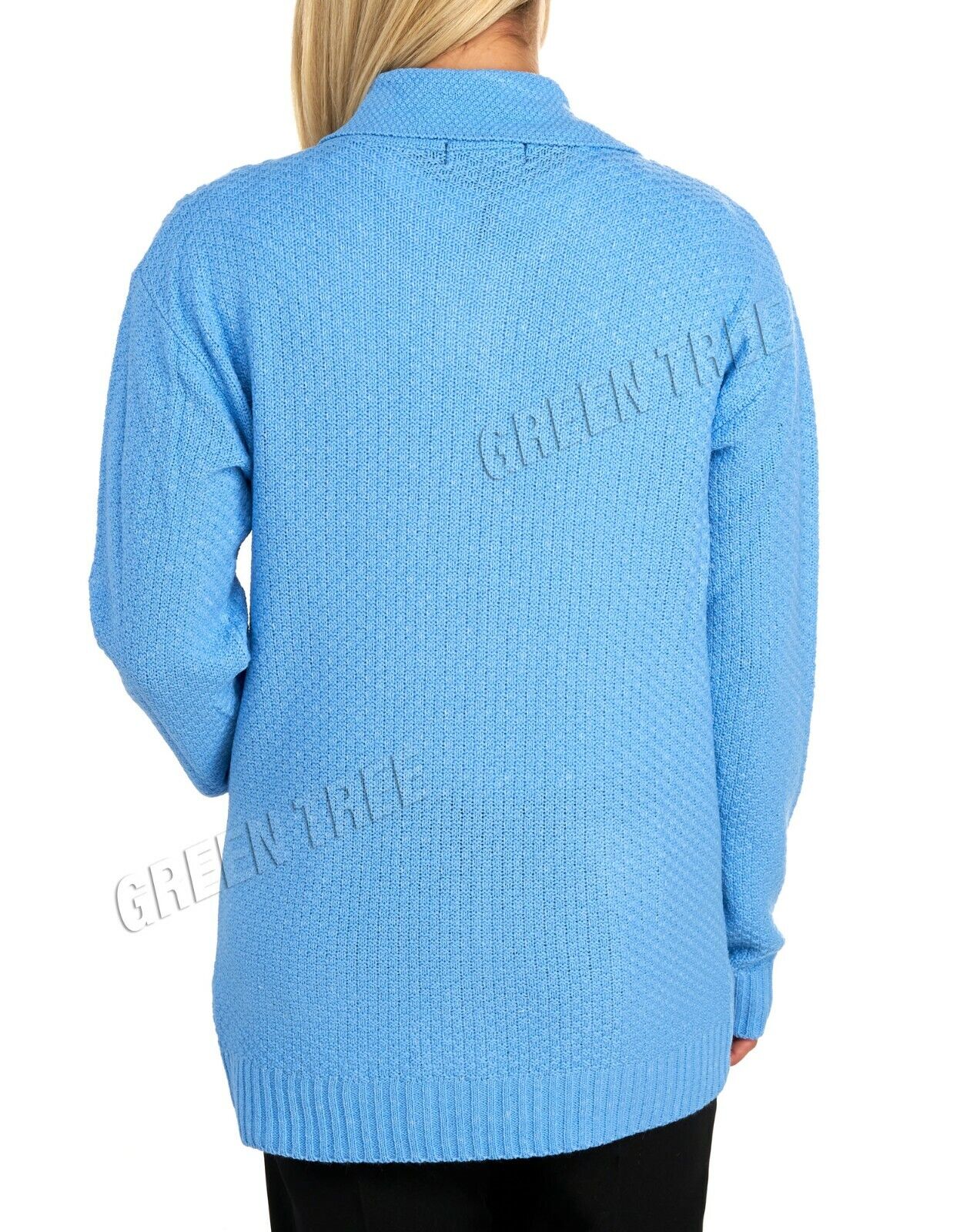 Knit Collar Long Sleeve Zip Cardigan Tops WearAll